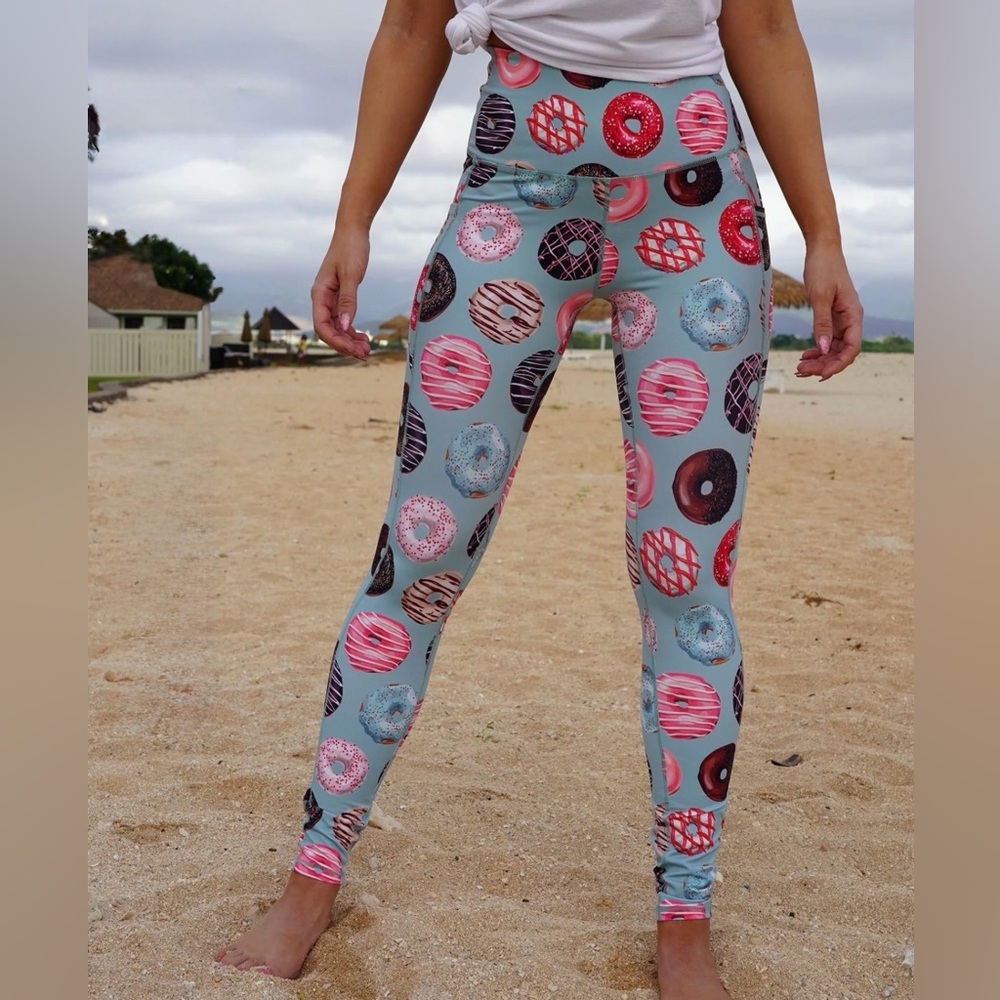 Muscles & Donuts - Blue Donut Leggings